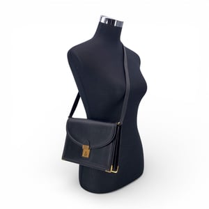 Vintage leren schoudertas van Gucci