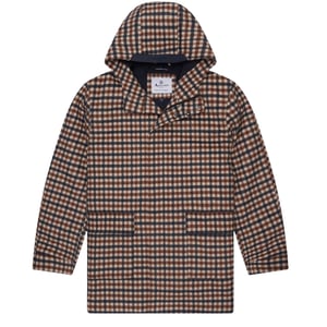 Aquascutum Active Wollen Jas Met Capuchon En Clubruitpatroon