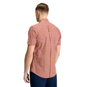 Ben Sherman Heren Signature Huis Gecheckt Korte Mouwen Overhemd (Rood)
