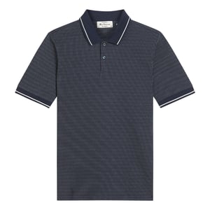 Ben Sherman Heren jacquard poloshirt (Donkere marine)