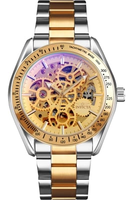 Invicta Objet D Art 69600 Heren Horloge - Automatisch Uurwerk - Roestvrij Staal met gouden Wijzerplaat - 43mm
