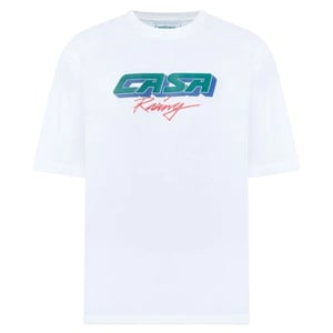 Casablanca 3d-geprinte Oversized T-shirt Casa Racing Wit T-shirt