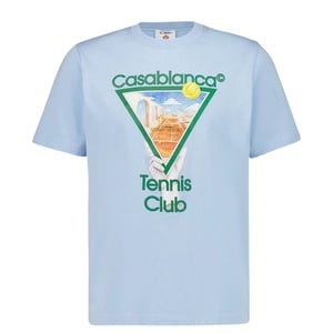 Casablanca Metaphysical Tennis Icon Blauw T-shirt