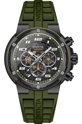 Invicta S1 Rally 50264 Heren Horloge - Quartz Uurwerk - Roestvrij Staal met zwarte Wijzerplaat - 49mm