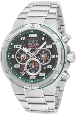 Invicta S1 Rally 49940 Heren Horloge - Quartz Uurwerk - Roestvrij Staal met zwarte Wijzerplaat - 49mm