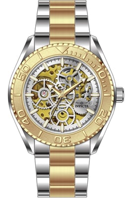 Invicta Objet D Art 69760 Heren Horloge - Automatisch Uurwerk - Roestvrij Staal met zilveren Wijzerplaat - 43mm