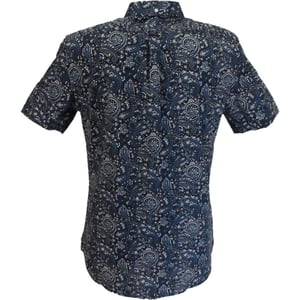 Lambretta Heren overhemd Paisley (Zwart/Grijs/Blauw)