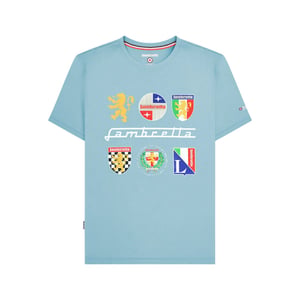 Lambretta Heren Heritage SS26 Logos T-Shirt (Lichtblauw)