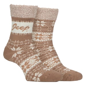 2 Paar Dames Thermische Patroon Fair Isle Sokken Warme Wintersokken