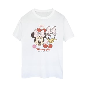 Disney Dames/Dames Minnie Mouse & Daisy Cherry Katoenen Vriendje T-shirt (Wit)