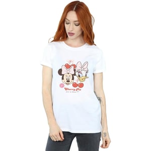 Disney Dames/Dames Minnie Mouse & Daisy Cherry Katoenen Vriendje T-shirt (Wit)