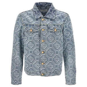 Casablanca Classic Monogram Gebleekte Blauwe Denimjas