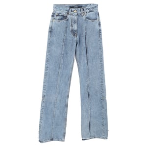 Jacquemus Le Raphia jeans met rechte pijpen in blauwe katoenen denim