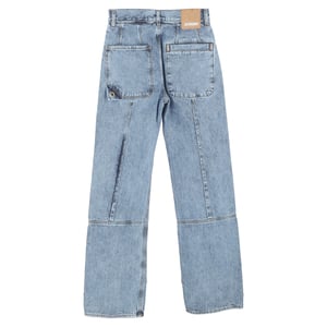 Jacquemus Le Raphia jeans met rechte pijpen in blauwe katoenen denim