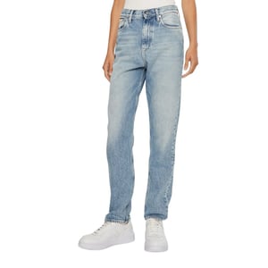 90's Rechte Jeans Licht Gewassen