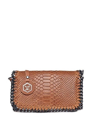 Luisa Vannini Brown Rundleer Tas