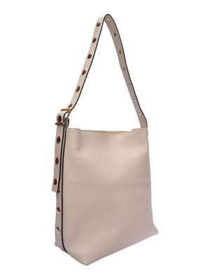 Luisa Vannini Beige Rundleer Tas
