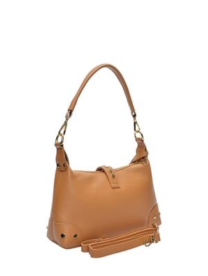 Anna Luchini Brown Rundleer Tas