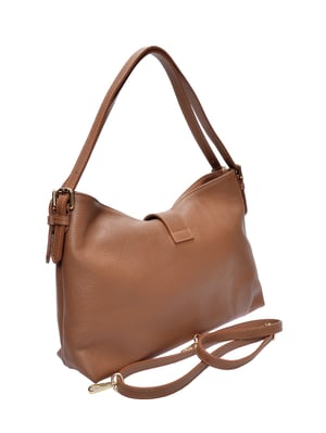Anna Luchini Brown Rundleer Tas