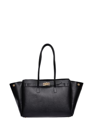 Isabella Rhea Zwart Rundleer Tas