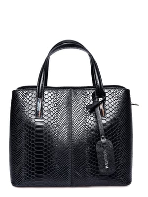 Roberta M Zwart Rundleer Tas