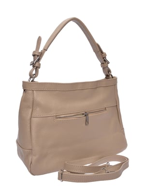 Roberta M Beige Rundleer Tas
