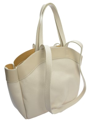 Anna Luchini Beige Rundleer Tas