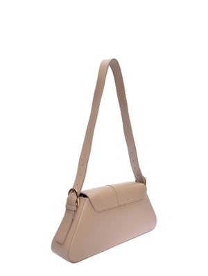 Roberta M Beige Rundleer Tas