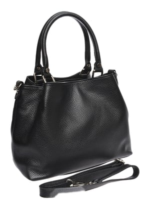 Roberta M Zwart Rundleer Tas