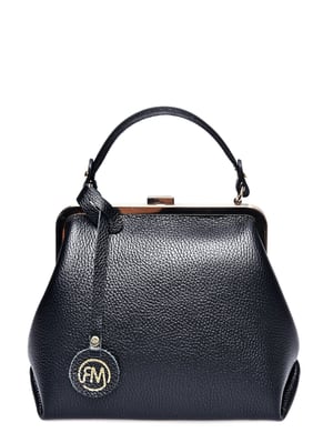 Roberta M Zwart Rundleer Tas