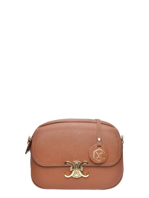 Luisa Vannini Brown Rundleer Tas