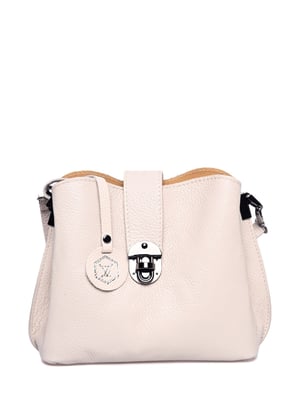 Luisa Vannini Beige Rundleer Tas