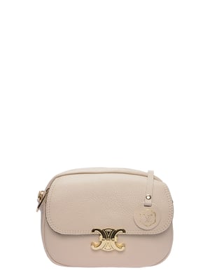 Luisa Vannini Beige Rundleer Tas