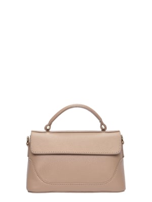 Luisa Vannini Beige Rundleer Tas