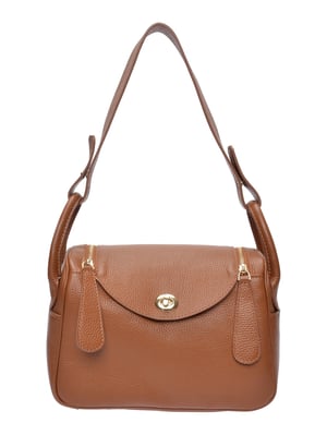 Luisa Vannini Brown Rundleer Tas