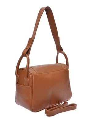 Luisa Vannini Brown Rundleer Tas