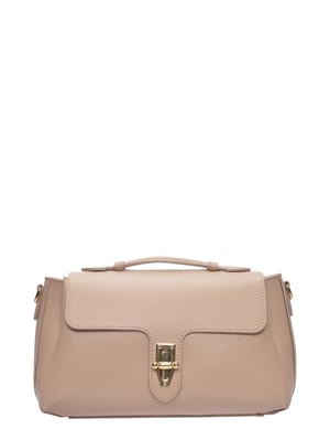 Roberta M Beige Rundleer Tas