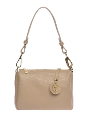 Luisa Vannini Beige Rundleer Tas