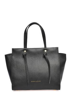 Anna Luchini Zwart Rundleer Tas