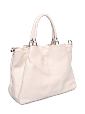 Luisa Vannini Beige Rundleer Tas