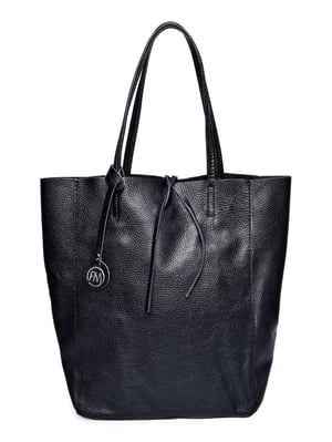 Roberta M Zwart Rundleer Tas