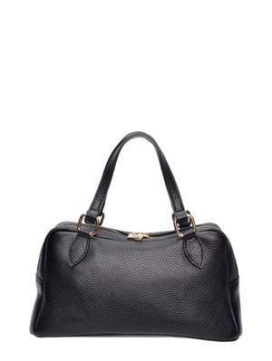 Roberta M Zwart Rundleer Tas
