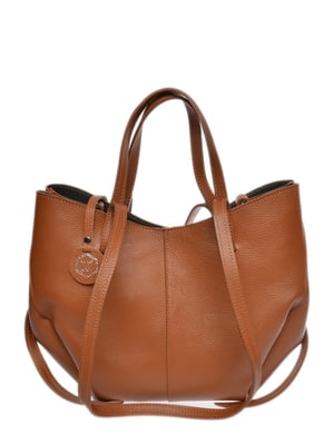 Luisa Vannini Brown Rundleer Tas