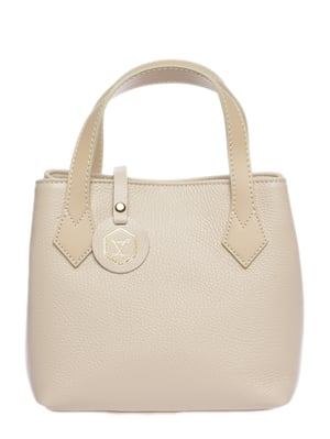 Luisa Vannini Beige Rundleer Tas