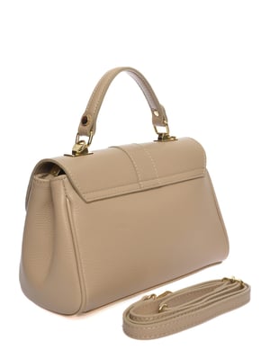 Roberta M Beige Rundleer Tas