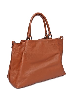 Luisa Vannini Brown Rundleer Tas