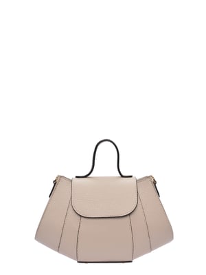 Luisa Vannini Beige Rundleer Tas