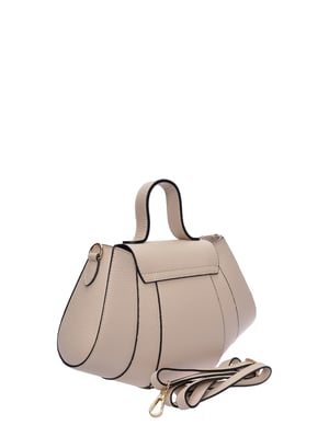Luisa Vannini Beige Rundleer Tas