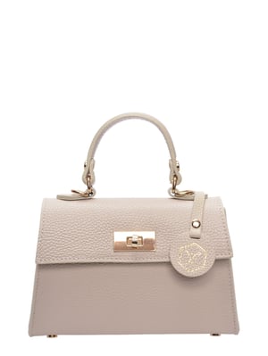 Luisa Vannini Beige Rundleer Tas