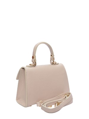 Luisa Vannini Beige Rundleer Tas